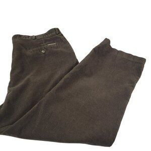 Haggar Generations Corduroy Pants, Men 44x30, Brown Thin Cord, Cotton Blend, EUC